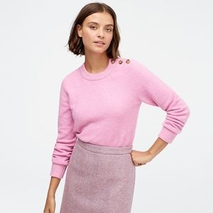 JCrew EUC Button-detail crewneck sweater